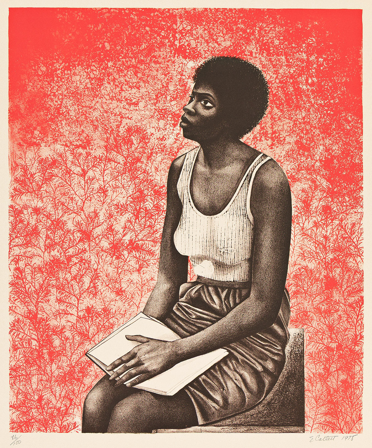 ELIZABETH CATLETT (1915 - 2012) Red Leaves.